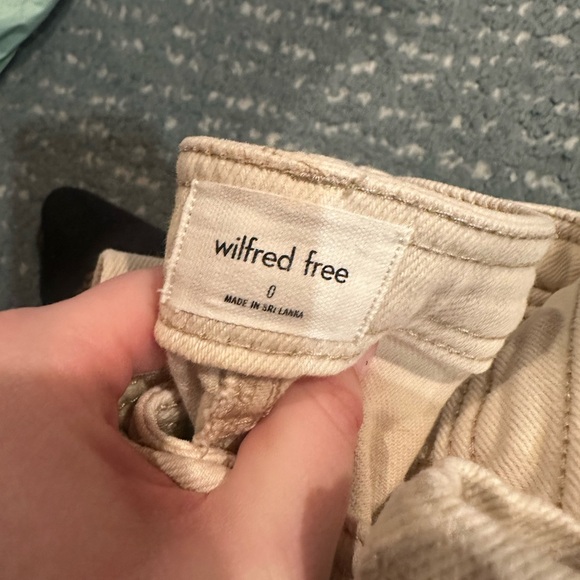 Wilfred Free Aritzia Beige Modern Utility Pant Denim Material Size 0 Women's - Picture 9 of 9